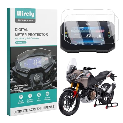 Image of Wisely Pack 2 - Screen Guard for TVS APACHE RTX 300 (2025) Bike - TFT Display Digital Meter Protector - HD Clear, Full Cover - Easy Installation Kit - Instrument Cluster Accessories