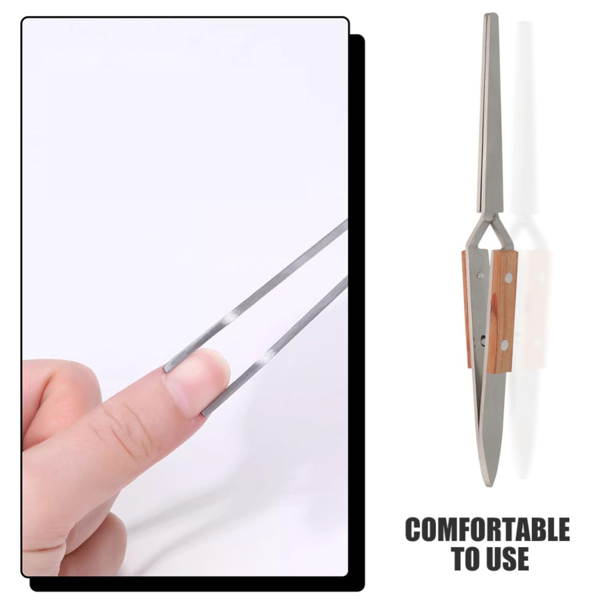 ULTECHNOVO 2pcs Nail Shaping Clip Clamps with Automatic Rebound Portable Crystal Nail Pinching Tools for Acrylic Sculpting and Rhinestone Extension in Professional Manicure Use