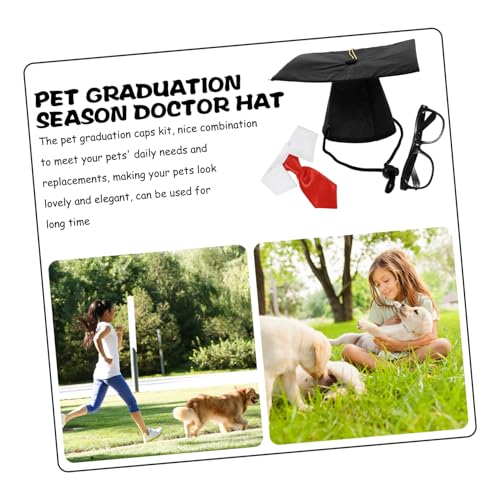 Set Disfraz Graduación para Perros con Sombrero y Corbata miniatura 7