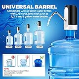 Generic 5 Gallon Water Bottle Pump – Universal Fit Electric Water Dispenser USB Charging Automatic Drinking Water Pump Portable Water Dispenser for Kitchen, Office, Hiking, Picnic and Outdoor, Black