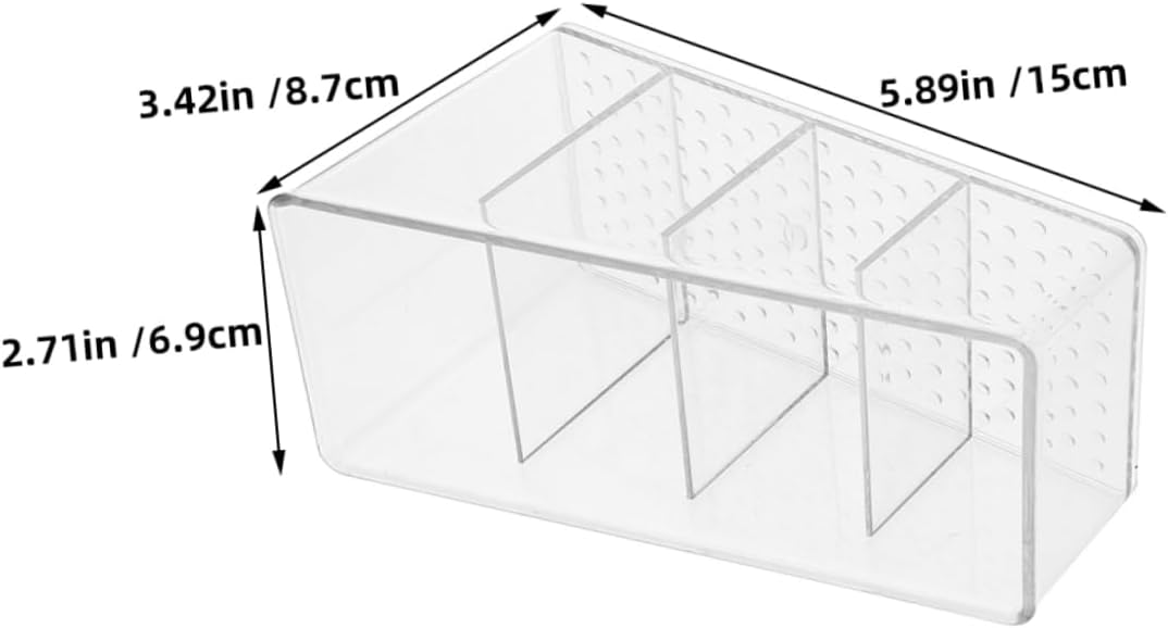 4 Compartment Tea Bag Box 7x15x8.8cm PET 2pcs