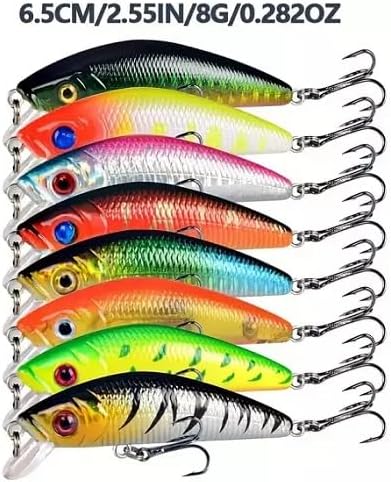 56pcs/Set Lot Mixed Bionic Fishing Lures Minnow Hard Artificial Bait Crankbait