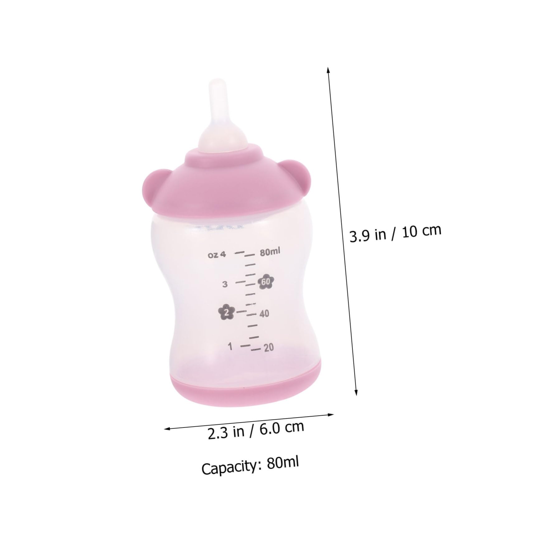 ifundom Puppy Kitten Nursing Bottle 80ml Pet Feeding Bottle Durable Pp Silicone Pet Accessories