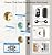 Veise Keyless Entry Door Lock with 2 Lever Handles - Electronic Keypad Deadbolt, Auto Lock, Back Lit & Easy Installation Design, Front Door Handle Sets, Matte Black
