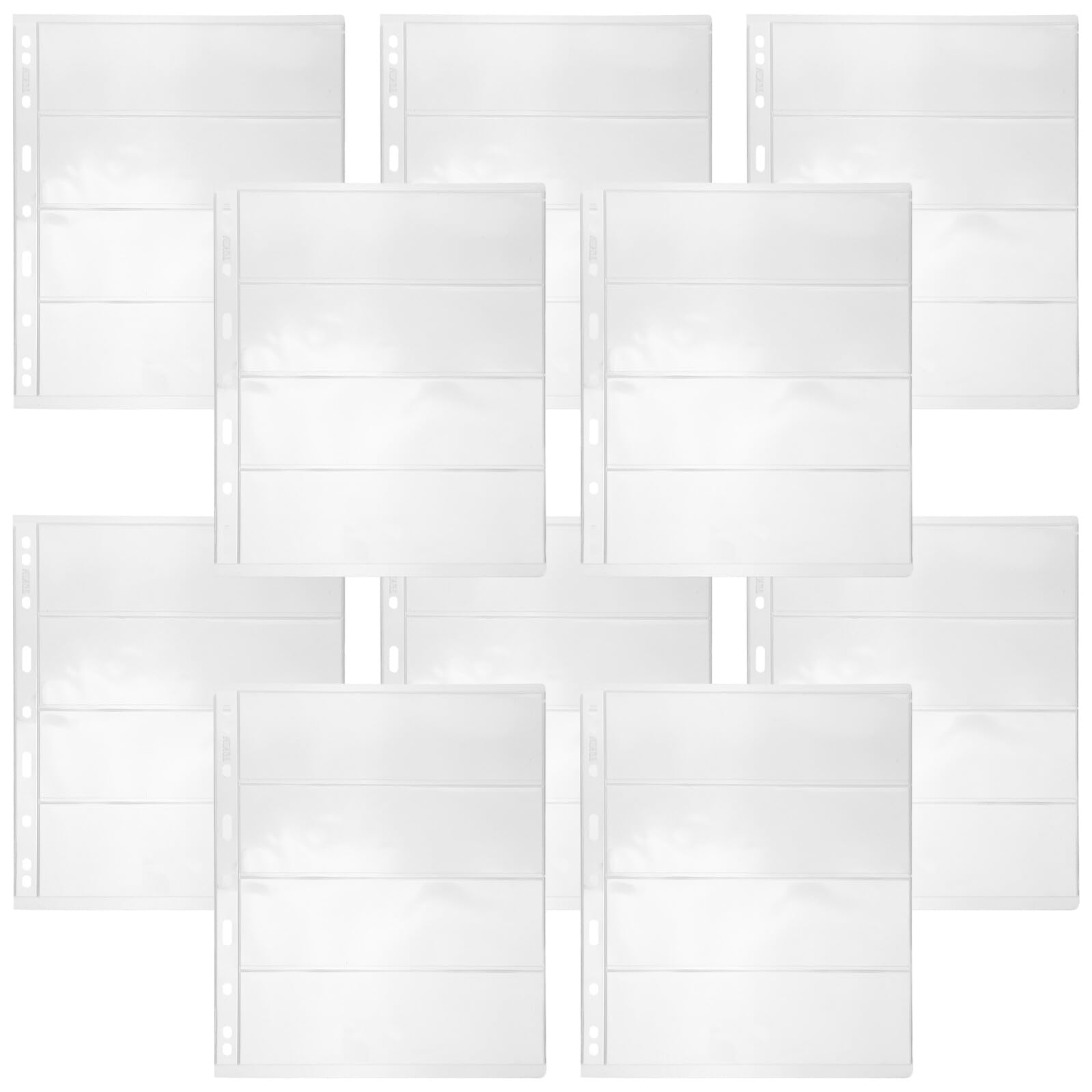 STOBAZA Album per Collezione di Banconote e Francobolli 20 Fogli Trasparenti in PVC, Protezione da Polvere e Danni, Organizzazione per Collezionisti