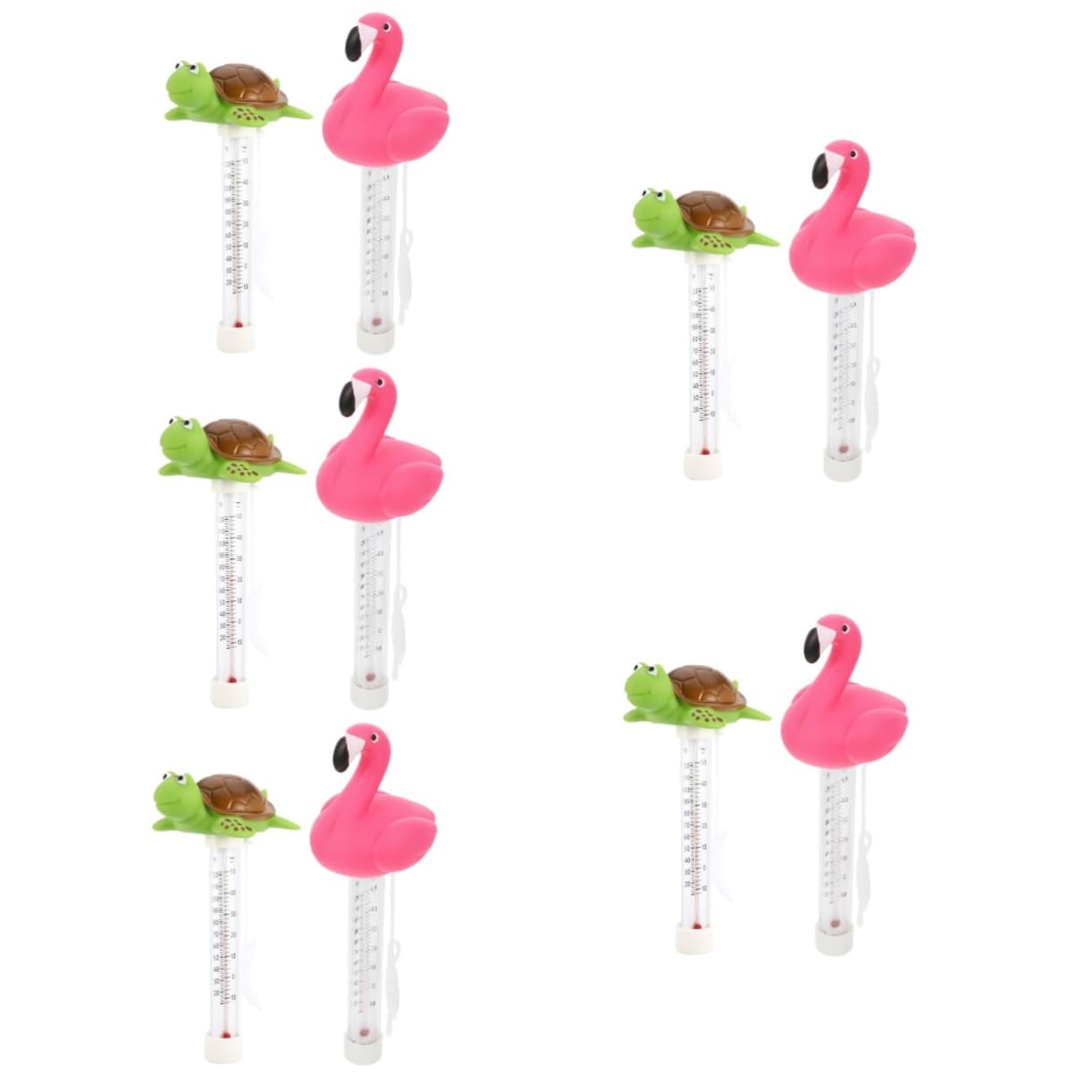 5 series Termómetro De Agua Flamingo Termómetro Flotante Para Piscina Termómetro Flotante De Fácil Lectura Para Piscina Grande Termómetro De 2 piezas x 5