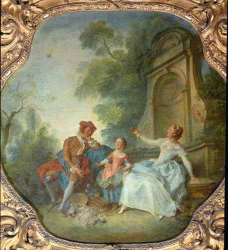 Pinturas Famosas Póster en Lienzo WYKUJMYTO Inocencia de Nicolas Lancret 60x90cm