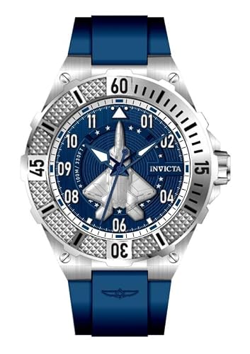Invicta Aviator Men 50mm Stainless Steel Steel Blue dial PC21AF Quartz