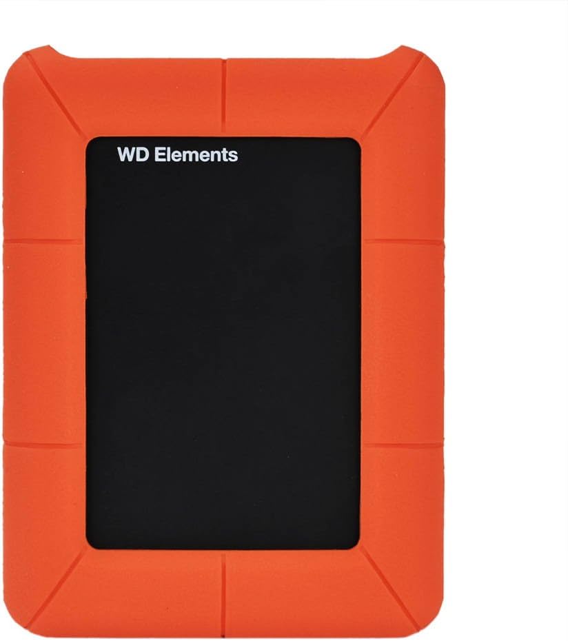 2.5-inch Hard Drive Bumper Enclosure, Idealeben Silicone Protective Case Ideal for External Western Digital Elements/My Passport Ultra, Orange