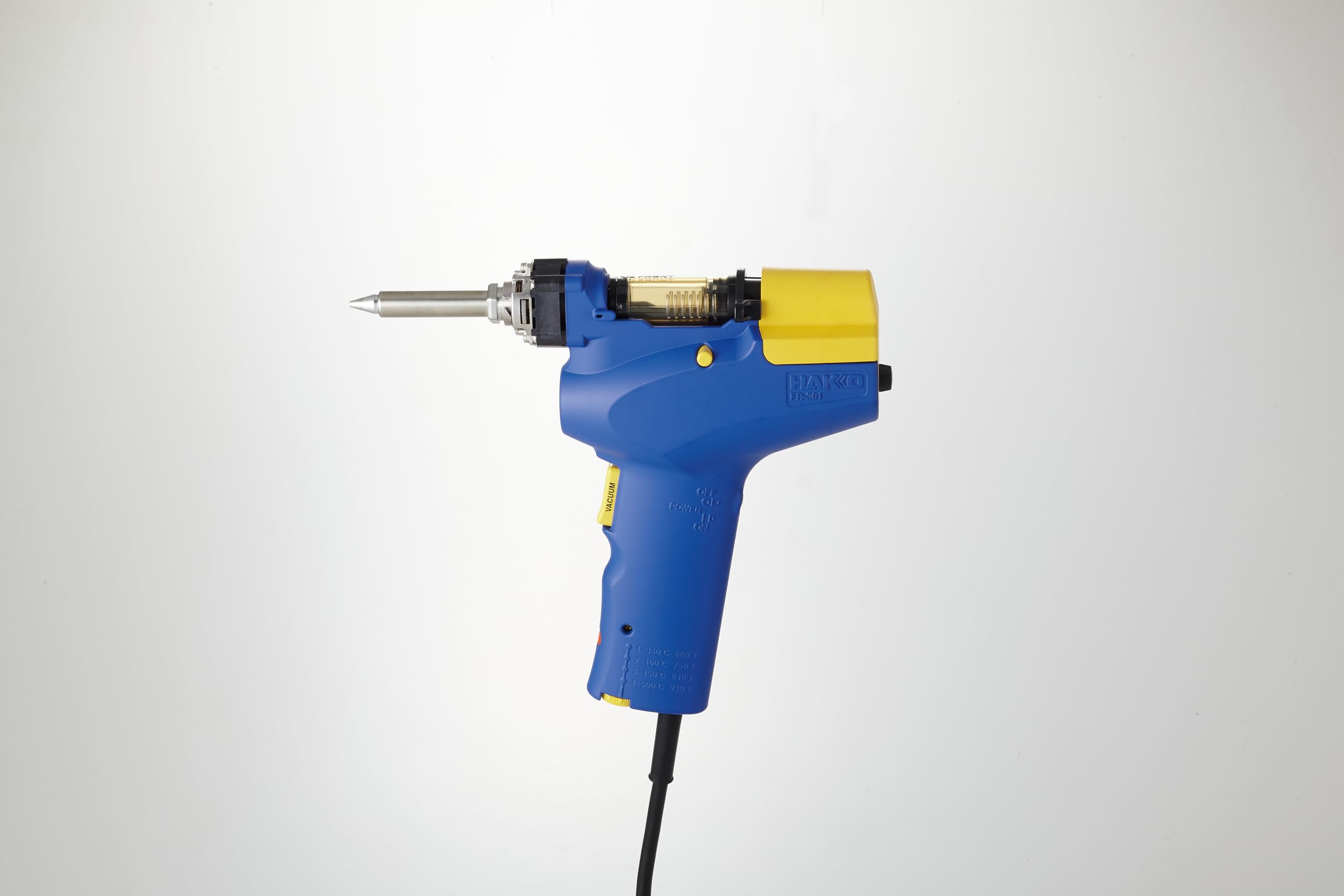 HAKKO FR-301 Profi Entlötpistole – Tragbares Entlötwerkzeug 110W, 350-500°C – Inkl. Koffer & N61-08 Düse – Hohe Saugkraft & Anti-Verstopfungs-System – ESD-sicher