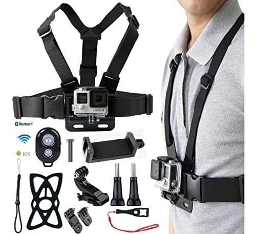 Suporte Peito Para Câmera Peitoral Gopro Celular Ajustável | Kit Completo acessórios | GoPro Hero 11