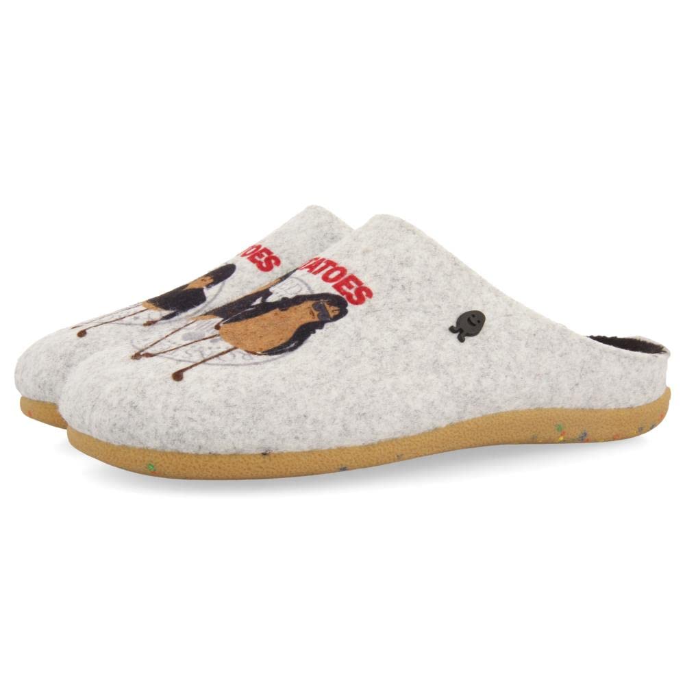 HOT POTATOES Women's Straffan Slipper, Grey, 4 UK