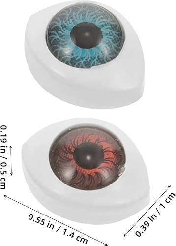 Miniatura 2 de 100 piezas de ojo de muñeca semicircular de plástico, ojos de miedo, ovalados, planos, para bricolaje, juguetes de peluche, manualidades, marioneta,