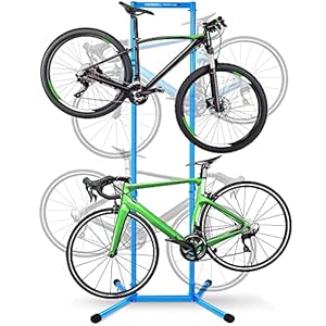 4 Bike Storage Rack Garage(Max 240lbs), Freestanding Gravity Bicycle Rack with Fully Adjustable Arms, Drill-free, Vertical Bike Floor Stand for Indoor Storage, Suitable for Any Bike Styles