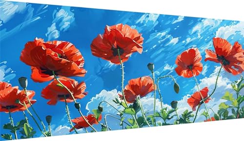 Peinture diamant adulte 5D motif ciel et fleurs géant 80x160cm