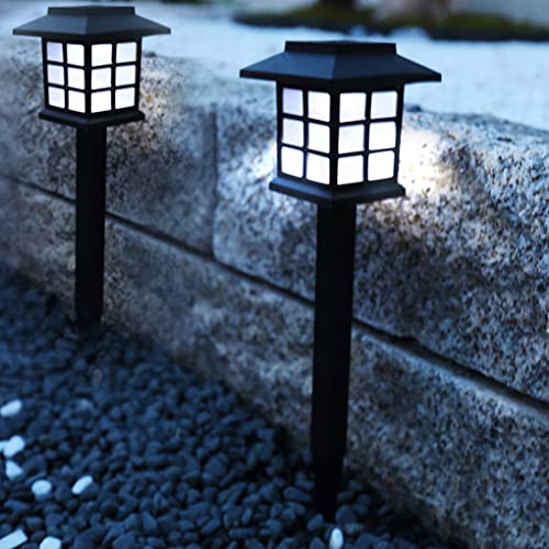 WUIOAUSXN 2 peças de luzes solares de LED para gramado ao livre para decoração de paisagem, luz bran