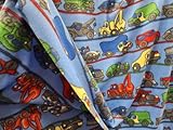 ALEKI Fabric Multicolor Truck Polar Fleece Fabric, Sold by The Yard, 60' Wide