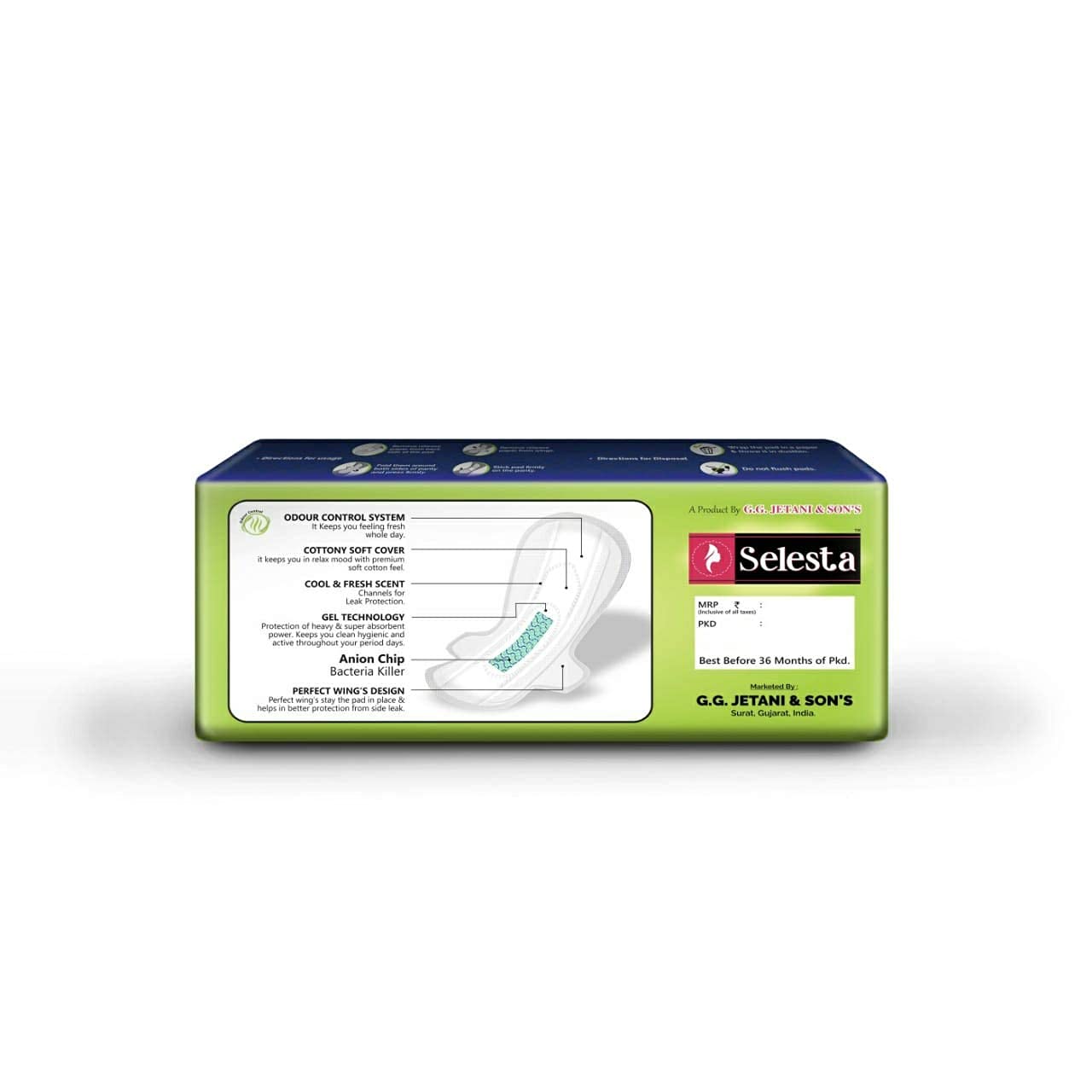 Super Soft Cotton XXL Antibacterial, Ultra Thin and Rash Free Sanitary Pad For Girls And Women Napkin Anti Bacterial Pads (5)