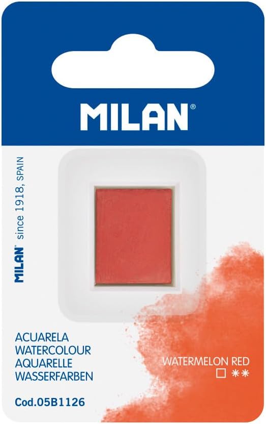 MILAN® Watercolor Refill in Half Godet Format, Watermelon red