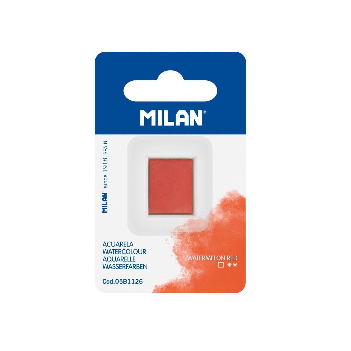 Milan® Watercolour Refill in Medium Godet Format, Watermelon red