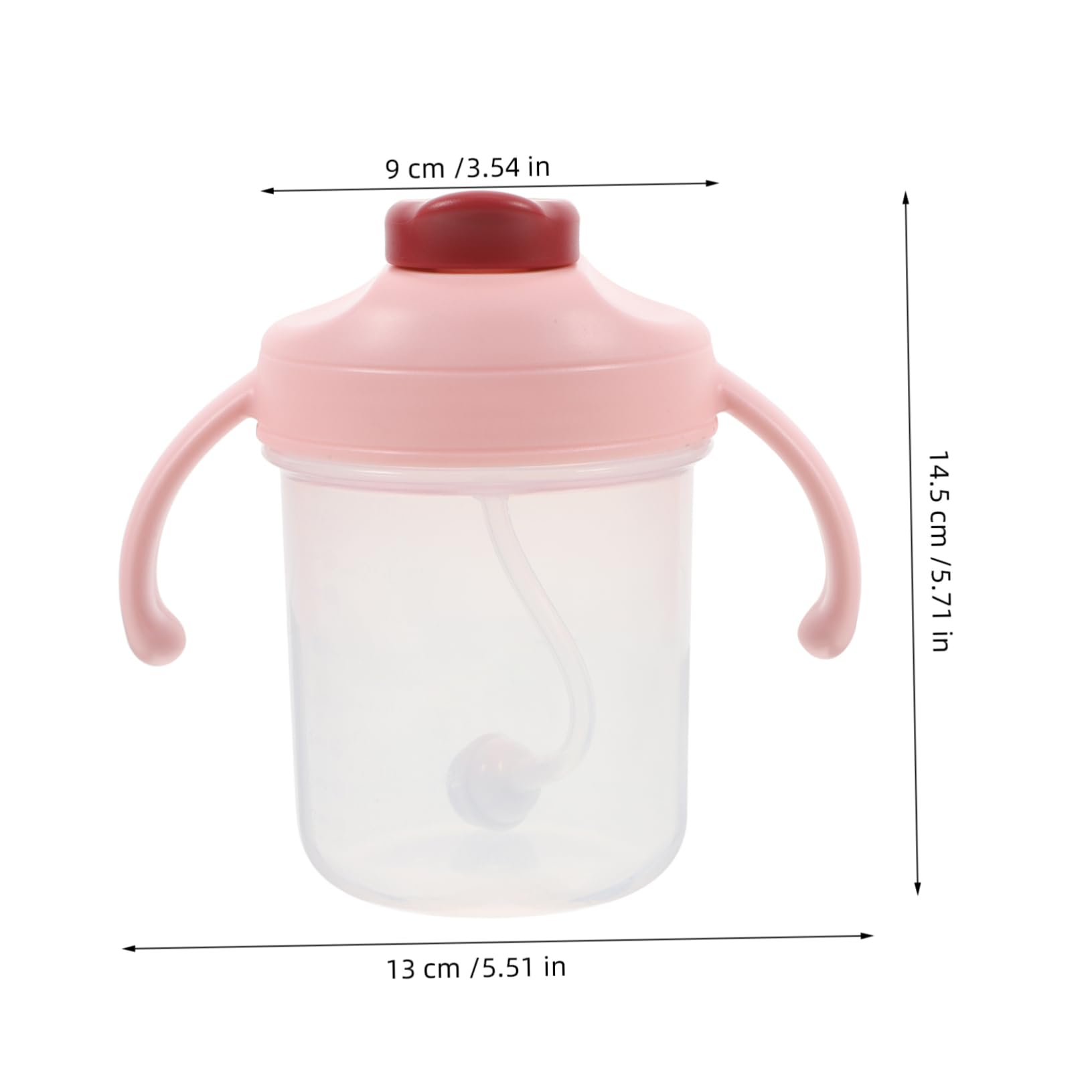 KOMBIUDA Weighted Straw Sippy Cup 2 Handles Regulating Cup for Independent Drinking