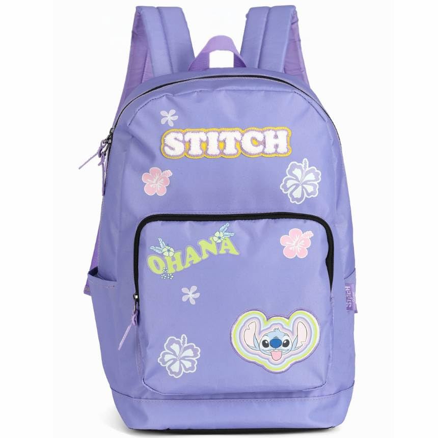 Mochila Costa Escolar Juvenil Stitch by Luxcel Ref 47735 (LILAS)