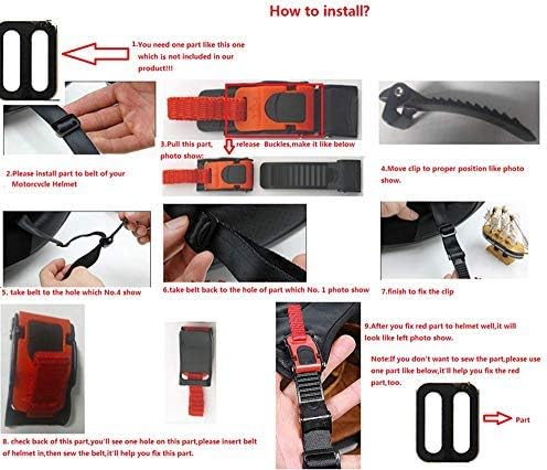 Paddsun 3PCS Motorcycle Helmet Speed Clip Plastic Press Chin Strap Buckle Quick Release Disconnect Pull Bike
