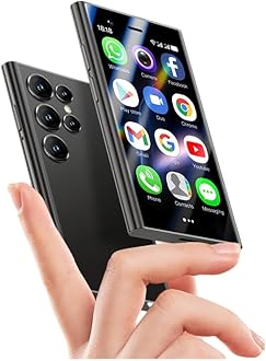 SOYES S24 Pro Max 4G Mini Smartphone - Compact and Powerful with Android 9.0 2GB RAM 16GB ROM 2500mAh Face ID 3.0 Inch Small Mobile Phone (Black, 16, GB, GB, 2)