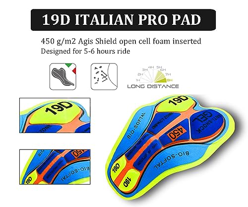 Fenovel Maillot Ciclismo Hombre Verano Conjunto Ropa MTB Pro Culotte Corto Almohadilla de Gel 19D y Camiseta Bici - imagen 6