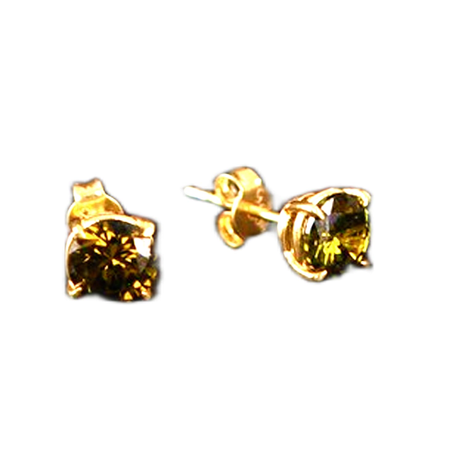 Boucles d'oreilles péridot naturel argent 925 anti-allergie - 5