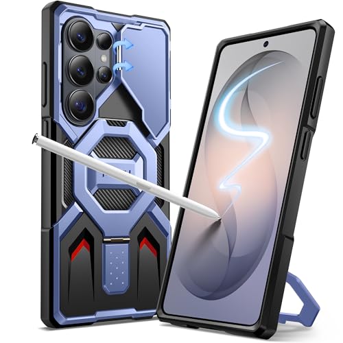 TONGATE for Samsung Galaxy S26 Ultra Case with Magnetic Stand, Compatible with MagSafe [Built-in Camera Cover & Ring Holder][Military-Grade Protection] Anti-Slip Rugged Phone Case for S26 Ultra, Blue by TONGATE - Used condition - US$23.99
