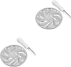 Zerodeko 2 Conjuntos De Talheres De Ostra Concha De Ostra Concha De Ostra Prato De Servir Bandejas Em Forma De Concha De Ostra Bandejas Para Comida Bandejas De Lanche Ferramentas Para Casa