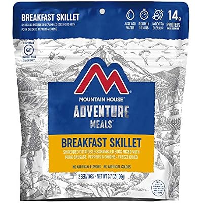 Osprey Atmos AG 65L Men's Backpacking Backpack and Mountain House 2-Serving Breakfast Skillet Backpacking Meal