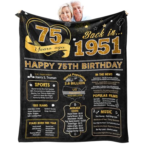 75th Birthday Gifts for Women Men, Birthday Gifts for 75