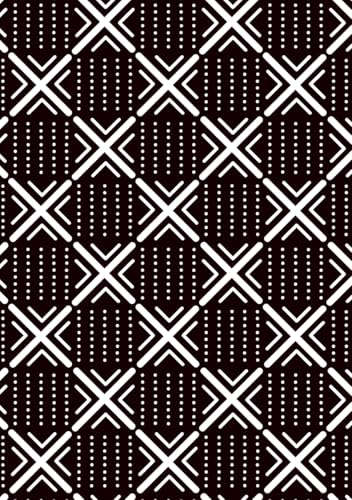 AP A7 Notebook- Black MudCloth Print