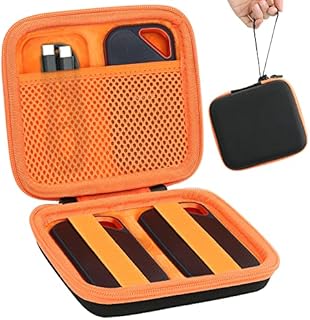 Aenllosi Hard Carry Case for SanDisk Extreme Portable SSD SDSSDE61/SanDisk Extreme PRO SDSSDE80 SDSSDE81Black and Orange(Only Case)