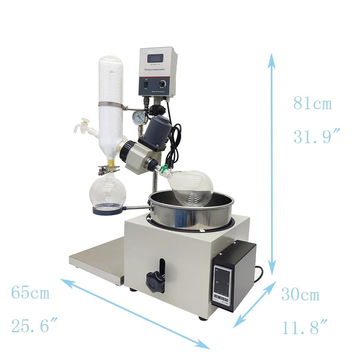 1/2/3/5L Rotationsverdampfer, Labor-Wasserbad-Rotationsverdampfer, Vakuum-Dekompressions-Extraktionsdestilliergerät, zur Lösungsmittelreinigung und -extraktion verwendet(2L)