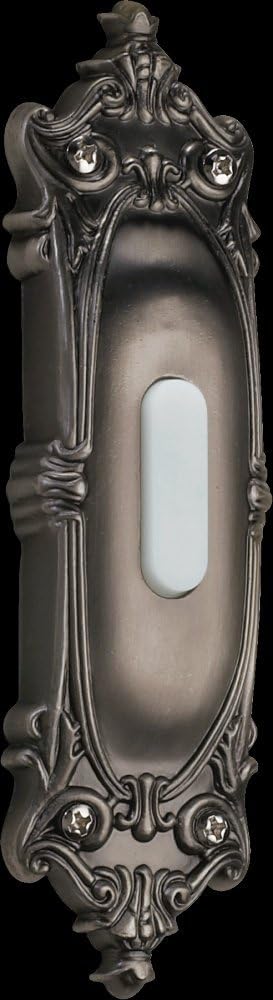 Quorum 7-310-92 Traditional Door Chime Button from Door Chime Button Collection in Pewter, Nickel, Silver Finish,