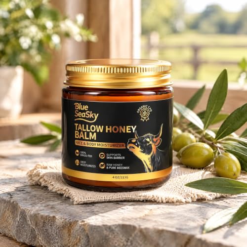 Whipped Beef Tallow for Skin with Beeswax,Eczema Rosacea Support 4/OZ | 100% Gress Fed Tallow and Raw Honey Balm for Face,Organic Face Moisturizer for Dry Sensitive Skin,Non-Comedogenic - image 8