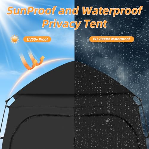 Camping Shower Tent, Pop Up Portable Outdoor Privacy Tent for Changing,Toilet,Bathroom miniatura 3
