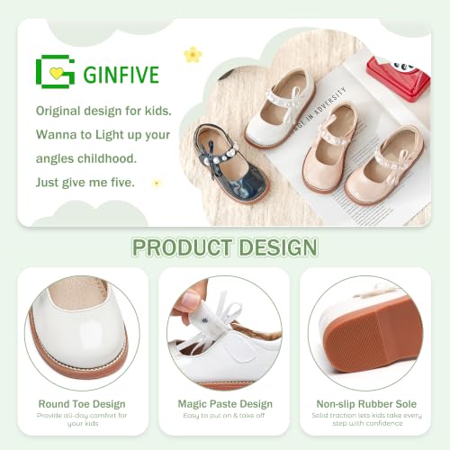 Image of GINFIVE Toddler Girls Mary Jane School Oxford Dress Flat Shoes for Wedding