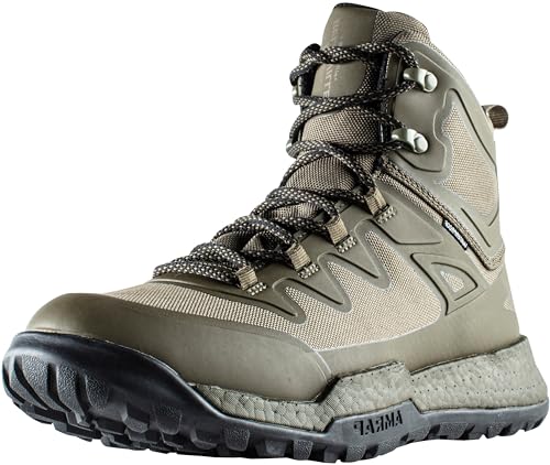 Belleville AMRAP Vapor BV970Z WP T Mid-Cut Boot - Waterproof Work Boots for Men - Slip-Resistant Tactical Shoes for Men - Traction Rubber Outsole - Ranger Green (No Zipper) - 10.5 Wide