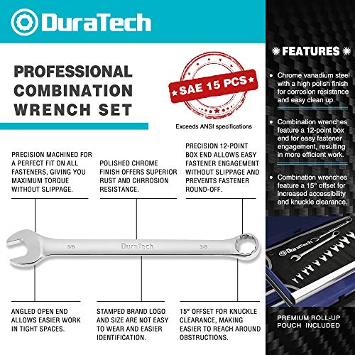 Duratech DTCW15S Combination Wrench Set thumb #2