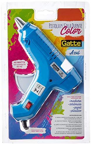 Pistola De Cola Quente, Make+, 40 w, Grande, Bivolt, Azul