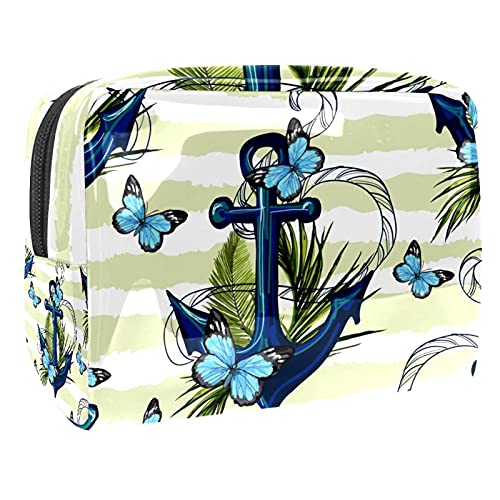 Trousse à maquillage papillon zippée pour femme et fille