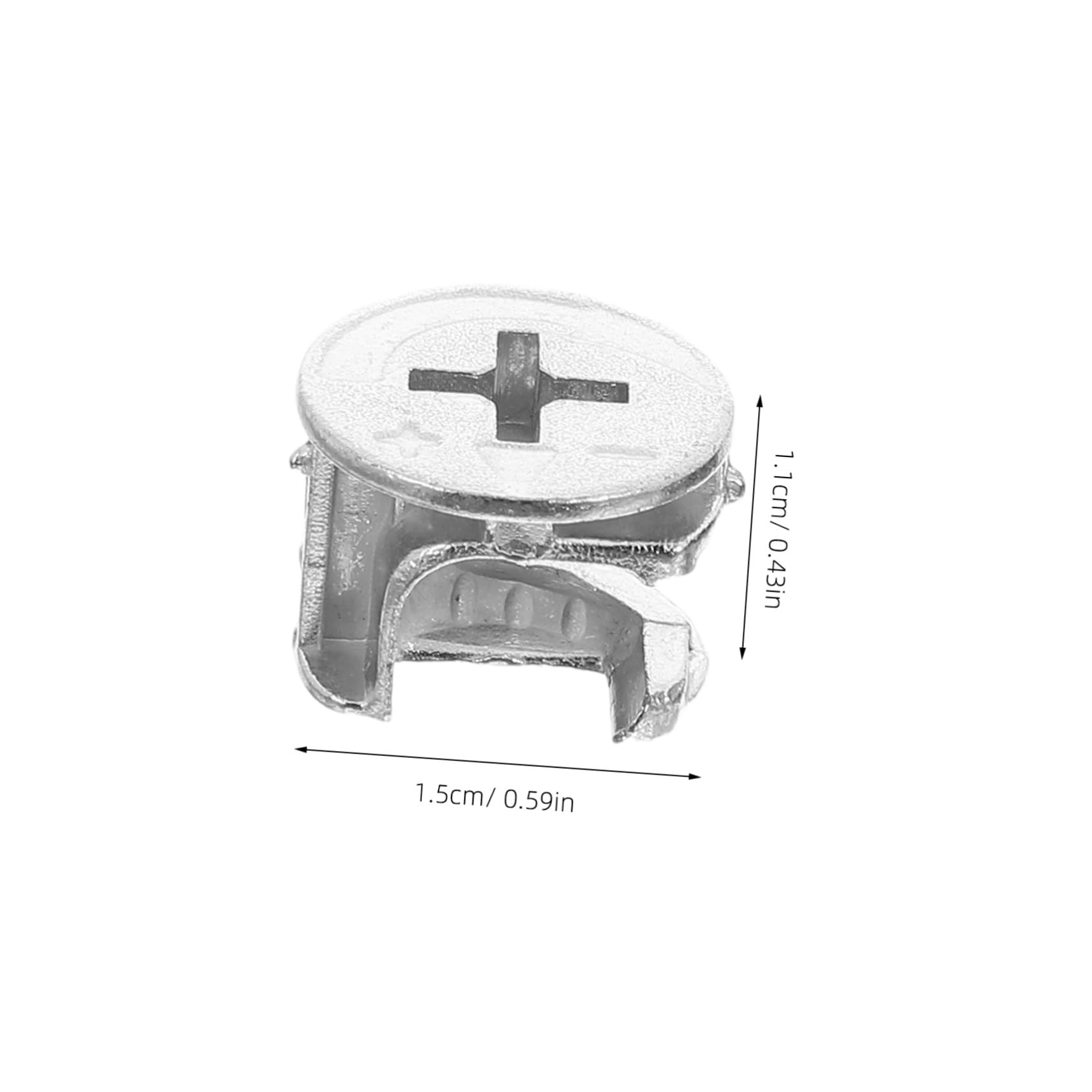 PRETYZOOM 100 Teiliges Möbelverbinder aus Metall Nickelbeschichtete Cam Locks und Schrauben Robuste Exzenter Verbindungselemente für Schrank Kleiderschrank und Tisch Unsichtbare