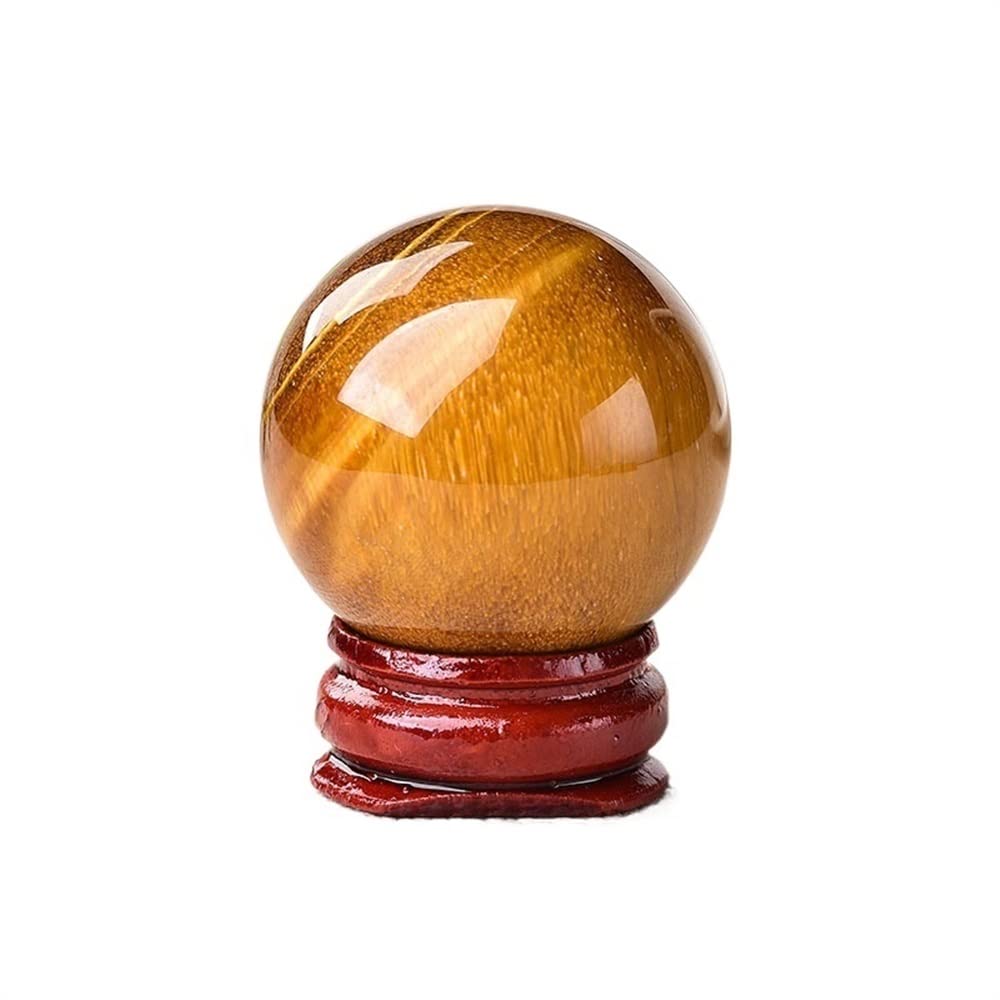 Esfera de ojo de tigre natural mística para decoración del hogar