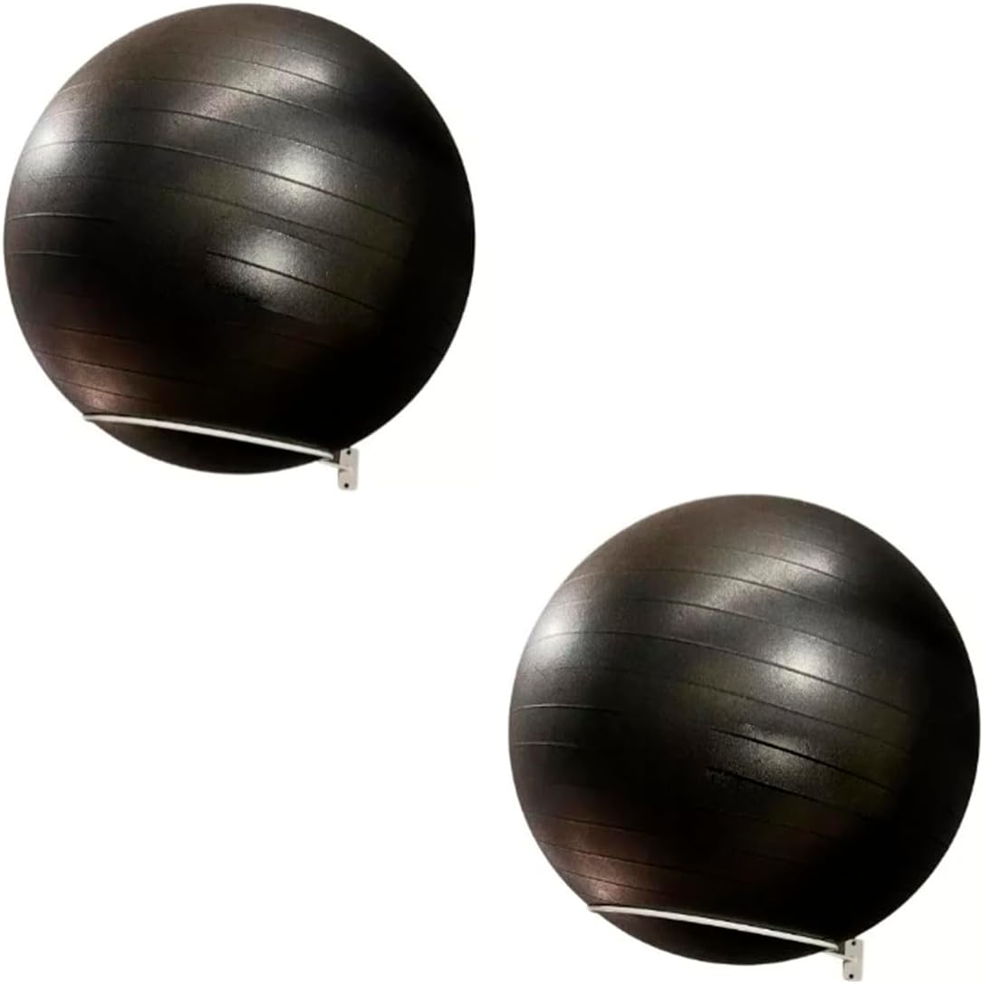 Suporte Bola Pilates ou Suiça Branco + Parafuso E Buchas Reforçado