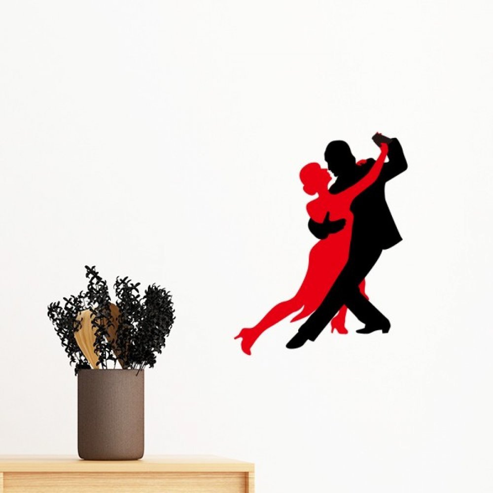 Sticker amovible danseur duo pour une ambiance de danse chaleureuse dans votre chambre