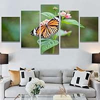 SIGNWIN 5 Panel Canvas Wall Art Open Wings for Home Decorations Ready to Hang - 60